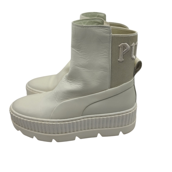 Puma 366266-02 Fenty By Rihanna Chelsea Combat  Womens Size 7 Off White Chunky - Picture 4 of 14
